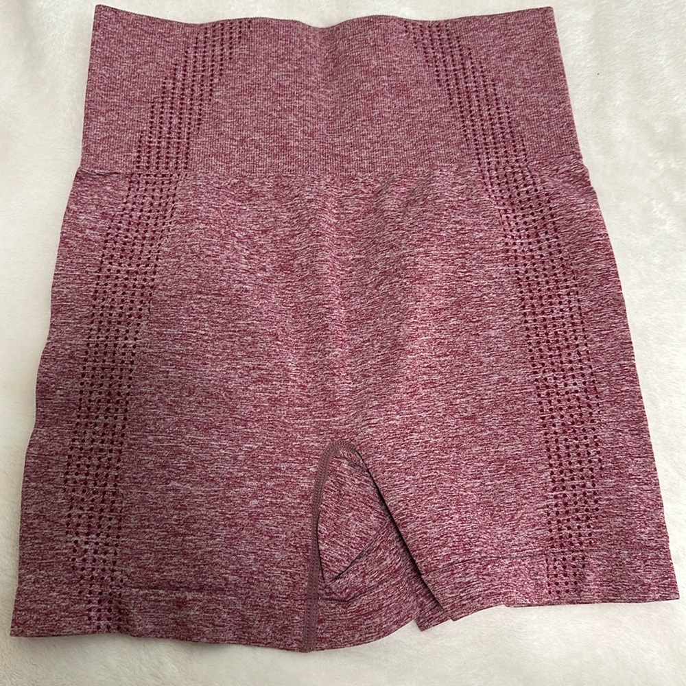 Dark Pink High Waisted Gym Shorts